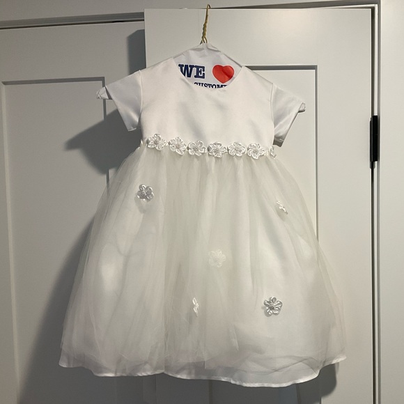 Us Angels Ivory Satin Dress